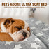 Mora Pets Dog Bed Crate Pad, Ultra Soft Pet Bed with Cute Star Print, Washable Reversible Fleece for Large Medium Small