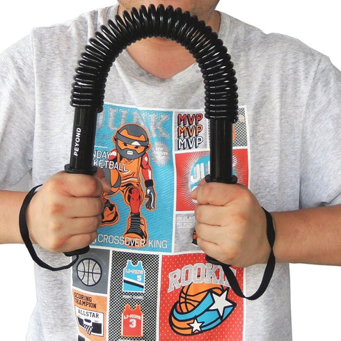 Power Twister Bar-Arm Shoulder Builder Spring Exercise, Chest and Bicep Blaster