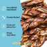 hotspot pets All-Natural Braided Beef Gullet Sticks (5 Pack), Grass-Fed 6'' Jerky Treats for Joint Health