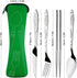 SENHAI 8 Pieces Flatware Set: Knife, Fork, Spoon, Chopsticks - Rustproof Stainless Steel Dinnerware with Case