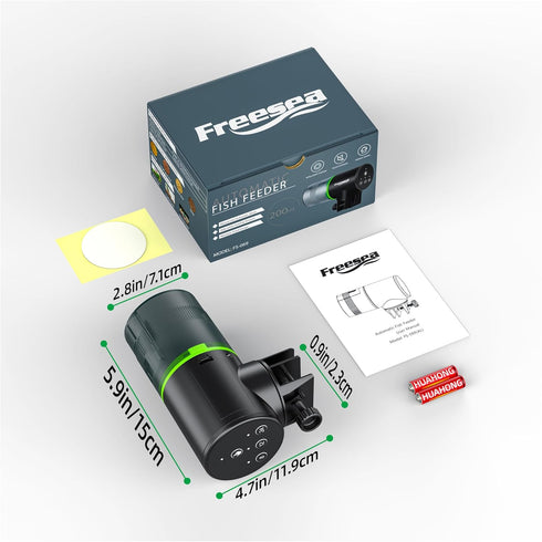 FREESEA Automatic Fish Feeder for Aquarium: Battery Auto Fish Food Dispenser with Timer for Small Tank