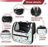 (3) Baby Footprints Pattern Green Blue Pet Travel Carrier | Ventilated Comfortable Design with Safety Features | Ideal