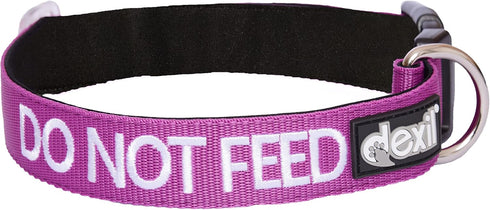 DO NOT Feed Dog Collar, Purple Colour Coded, S-M L-XL, Prevents Accidents