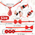 100 Pcs Adjustable Dog Ties Set with 50 Bow Ties, 25 Neckties, 25 Flower Ties for Medium Large Dog Grooming