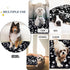 Soft Fleece Dog Blanket for Small Medium Dogs, Cute Paw Print Fluffy Flannel Pet Blanket Mat Cover for Bed Couch, Black