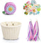 Kid's Bicycle Basket, Colored Tassels Wicker Front Handlebar Bike Basket with Streamers, Bell, and Stickers