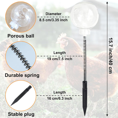 2 Pack CYG&CL Chicken Peck Toy, Chick Slow Feeder Ball & Enrichment Toy, Boredom Toys for Your Flock, Chicken Coop Toys