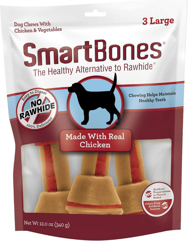 SmartBones Large Chews, Rawhide-Free Chew Made with Real Meat and Vegetables