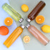 18oz Set 6, Sursip Glass Water Bottle of Clear glass juice bottle for juicingReusable Drinking Bottles with Stainless