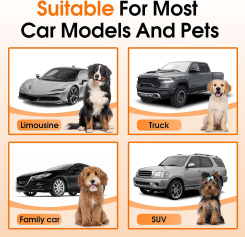 2 Pack NECKORY Front Dog Seat Cover, Waterproof Car Seat Covers for Dogs Nonslip Scratch-Proof Dog Seat Cover Front