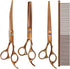 Dog Grooming Scissors - Maxshop Premium Stainless Steel Trimmer Kit, Professional Set of 4