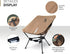 OneTigris Lightweight Tigerblade Camping Chair, Portable Folding Backpacking Hiking Chair, 330 lbs Capacity
