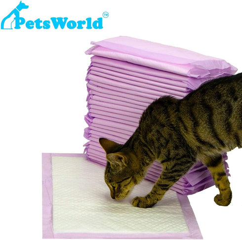 PETSWORLD Fresh Scented Cat Pads Refills for Tidy Cats Breeze Litter System, 50 Pads
