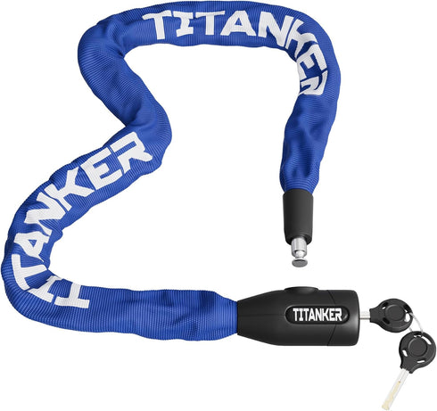 Titanker Security Anti-Theft Bike Chain Lock, 6mm, 8mm, 10mm Thick Chain for Bicycle, Motorcycle, Door, Gate