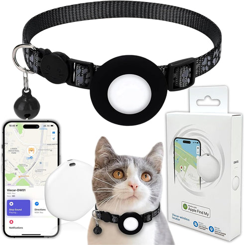 Bingolar GPS Tracker for Cats, Mini GPS Pet Tracker with Collar, IP68 Waterproof