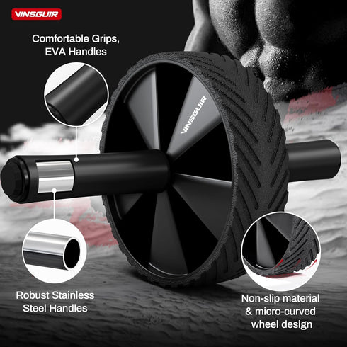 Vinsguir Ab Roller Wheel - Ab Workout Equipment for Core Strength Training, Home Gym Fitness Equipment