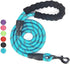 Fullgaden 5 FT Reflective Dog Leash - Heavy Duty with Comfortable Padded Handle, Blue