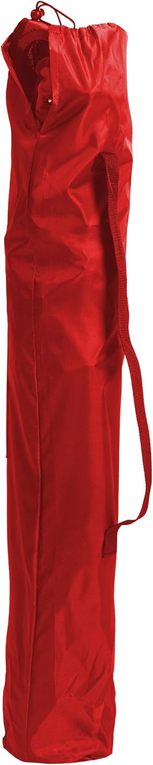 (146115) Quik Shade Chair Portable Folding Chair with Arm Rest Cup Holder and Carrying and Storage Bag, Red