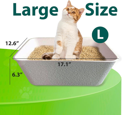 Disposable Litter Boxes for Cats, Maximum Odor Control, Large Size (5 pieces)