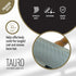 Classic Wooden Brush L | Premium Grooming Brush with Metal Rim | Curved Stainless Steel Teeth | 1x Wooden Grooming