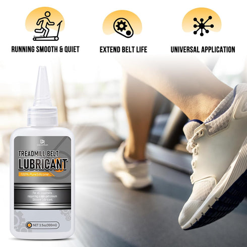 7oz 100% DecorRom Silicone Treadmill Lubricant - Treadmill Lube with Application Tubes, Silicone Oil for Most Treadmill