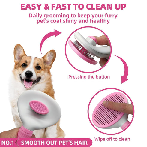 Set Bath Grooming Kit for Pets - Hair Brush with Towel, Washing Gloves, and Shampoo Scrubber Brush for Dogs and Cats