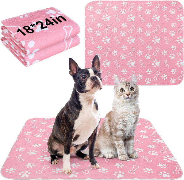BEAUTYZOO Washable Pee Pads for Dogs, 18'' x 24" Reusable Puppy Pee