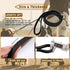Leather Dog Leash 6ft x 5/8 inch, Heavy Duty Genuine Braided Leather Leash for Large, Medium, Small Dogs (Black)