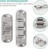 Compartment Pet Tray Food Bowls - 2pcs Stainless Steel Divided Pet Dishes for Kitten Small Dogs Food Water Feeder