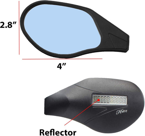 Hafny New Handlebar Bike Mirror, HD Blast-Resistant Glass Lens, HF-MR088LS (Left)