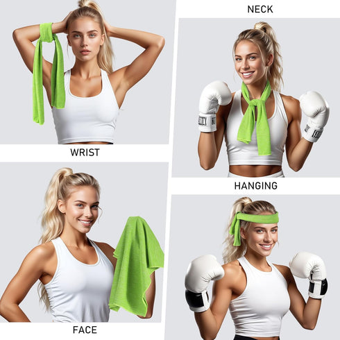 Pleneal 6 Pack (40"x12"), Cooling Towels - Cooling Towel Ice Gym Towels for Working Out, Microfiber Cooling Towels