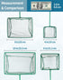 Pawfly Aquarium Fish Net, Square Net with Braided Metal Handle for Cleaning Fish Tanks and Ponds