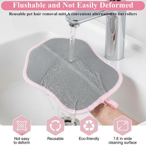 Ptwola Pet Hair Removal Glove - Reusable Electrostatic Pet Hair Removers for Dogs and Cats, Pets Grooming Needs, Magic