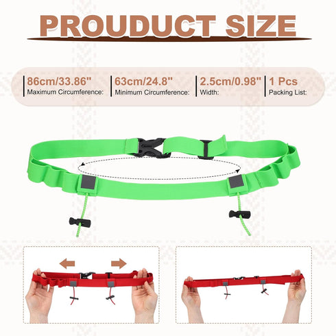 6 1Pcs, Bib Belt, Race Belt Triathlon Running Number Holder Elastic Comfortable with Gel Loops, Sport Race Bib Holder