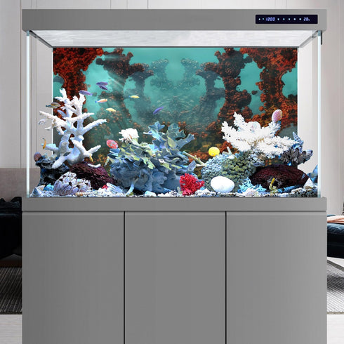 AWERT Underwater Aquarium Background - 60x24 inches Undersea World Fish Tank Background Vinyl