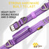 Heavy-Duty Dog Collar with Handle by ADITYNA, Reflective Purple for Large Dogs, Wide, Thick, Tactical, Soft Padded