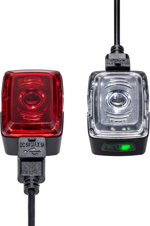 Schwinn USB Rechargeable LED Bike Light Set, Headlight and Taillight Accessory, 75 Foot Beam Distance