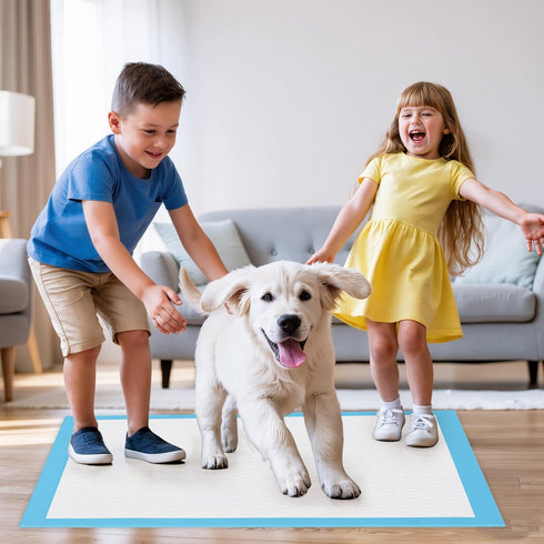 30"x36" 50 Pack 6 JollyMate Dog Pee Pads Extra Large, XX-Large Super Absorbent Pet Pee Pads with Adhesive Tabs, Layers