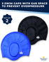 The Friendly Swede 2-Pack Swim Caps for Women & Men — Waterproof Silicone Swimming Caps for Medium & Long Hair