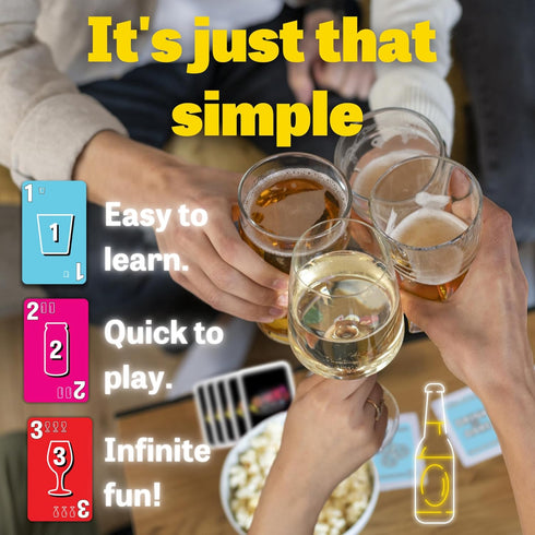One Drink Adult Drinking Game - Slightly Competitive Card Game for Parties and Game Nights