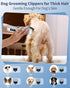 Dog Grooming Clippers Kit for Thick Heavy Coats - Cordless, Low Noise Electric Trimmer, Professional Pet Hair Shaver