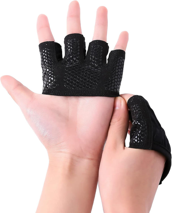 SUJAYU Workout Gloves for Women Men, Barehand Gloves for Weight Lifting, Weight Grips