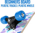 Rude Boyz 17" Micro Complete Skateboard - Maple Wood, ABEC 7 Bearings, Double Kick Concave Deck for Kids