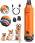 Gimars Upgrade Super Quiet Adjustable 6 Speed Dog Nail Grinder | 12000rpm Powerful | 45 db Dual LED Light | USB