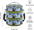 SEBNATAL Insulated Cooler Bag for Camping, Reusable Round Thermal Lunch Bag, Keep Drinks Cold and Food Warm