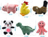 LEGEND SANDY Plush Squeaky Dog Toy Pack - 6 Cute Stuffed Chew Toys for Small & Medium Puppies