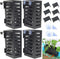 4 Pcs Aquarium Plant Holder, Fish Tank Planter Cups with Hooks and Suction Cups for Aquatic Plants