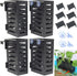 4 Pcs Aquarium Plant Holder, Fish Tank Planter Cups with Hooks and Suction Cups for Aquatic Plants