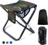 Upgraded 13 Inch Portable Folding Camping Stool with Side Pocket, Lightweight Foldable Stool for Adults, Travel, Fishing