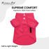 Parisian Pet Dog Polo Shirt, Breathable Cotton, Solid Color Summer Pullover, Pink for Medium Dogs